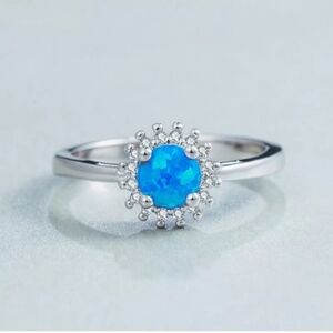 Beautiful blue opal ring